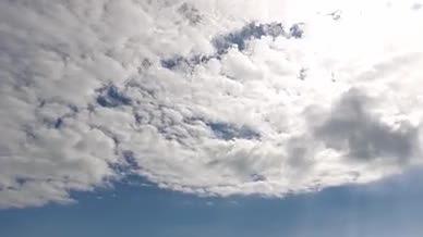 4K延时拍摄天空蓝天白云的运动变化视频的预览图